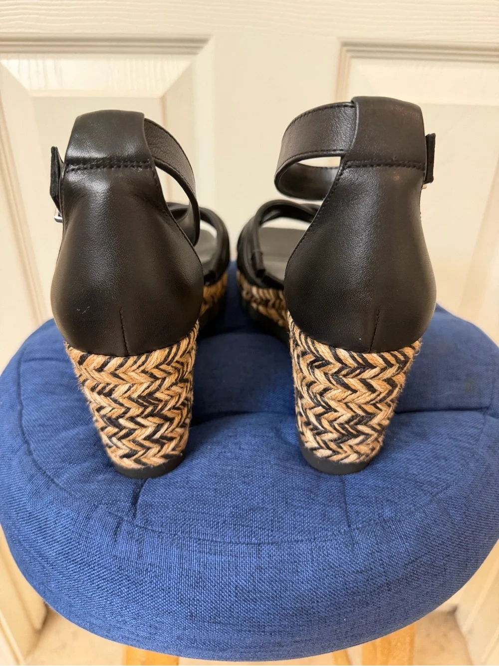 Vince Camuto Black Braided Platform Sandals